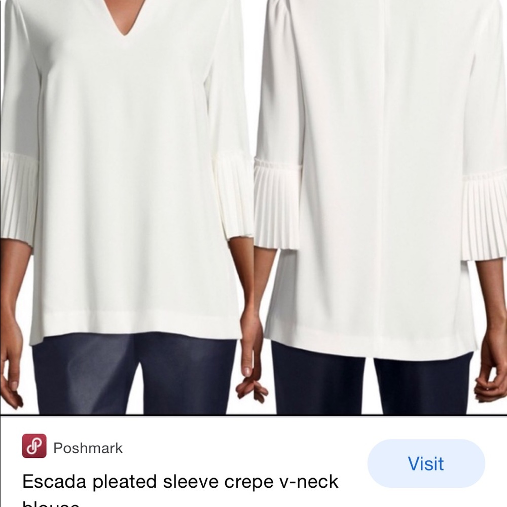 Escada ivory top size 42 (European)US. 12.